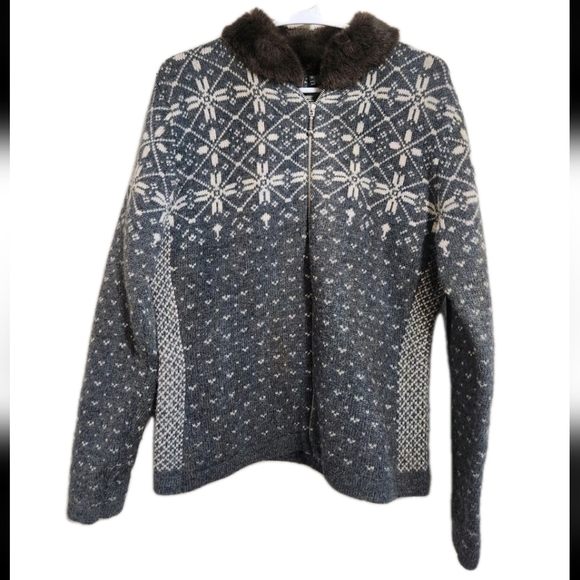 Vintage Maurices Lambswool Blend Full Zip Sweater Size Small - Picture 1 of 10